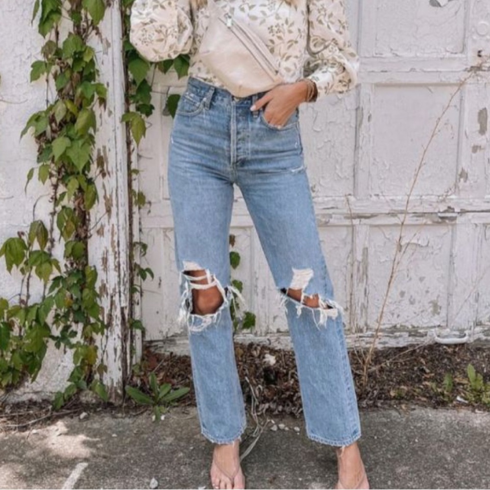Agolde 90’s mid rise loose Jean in fallout - Picture 4 of 12
